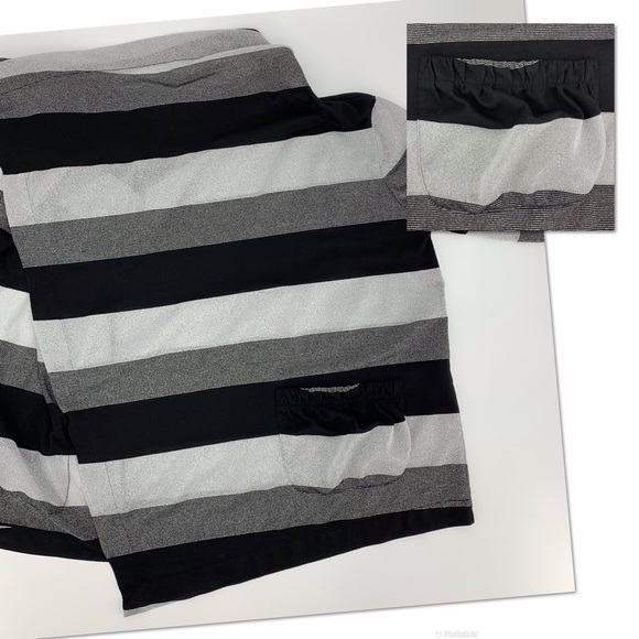 Bianca Nygard Petite Black & Silver Open Front Handkerchief Hem Cardigan, 8P - Picture 13 of 16